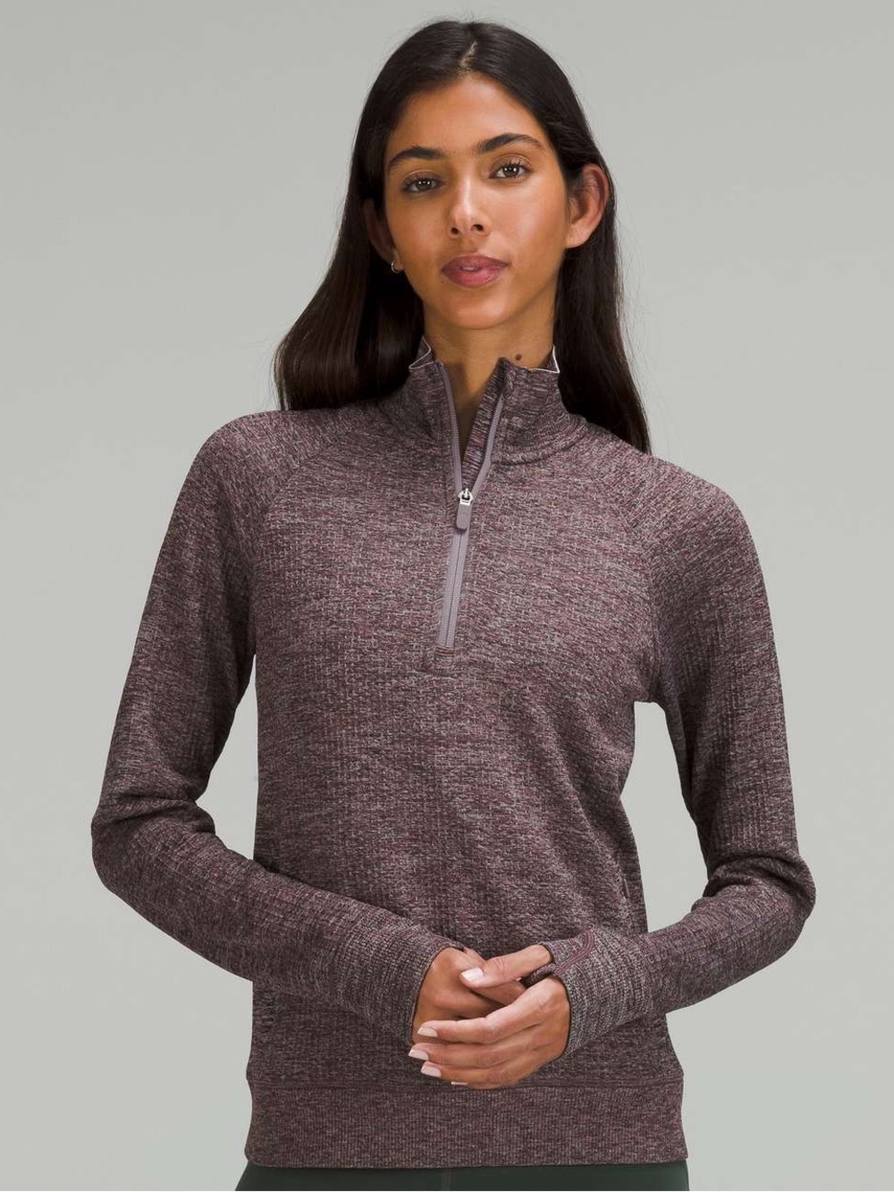 lululemon Heathered Plum Pullover (Engineered Warmth Half-Zip)